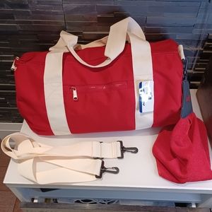 Holiday fabric duffle gym bag